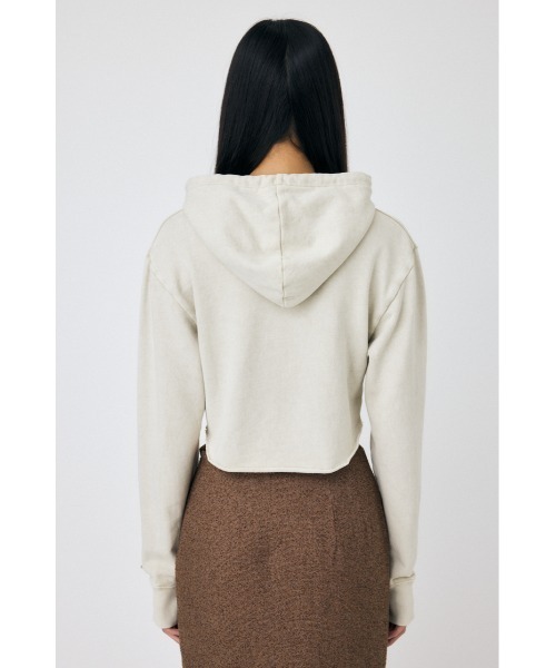 MOUSSY（マウジー）の「GARMENT DYE CUT OFF フーディ（パーカー・レディース・アイボリー/ライトブラック/ブラウン・FREE）」の11枚目の写真