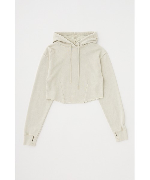 MOUSSY（マウジー）の「GARMENT DYE CUT OFF フーディ（パーカー・レディース・アイボリー/ライトブラック/ブラウン・FREE）」の17枚目の写真