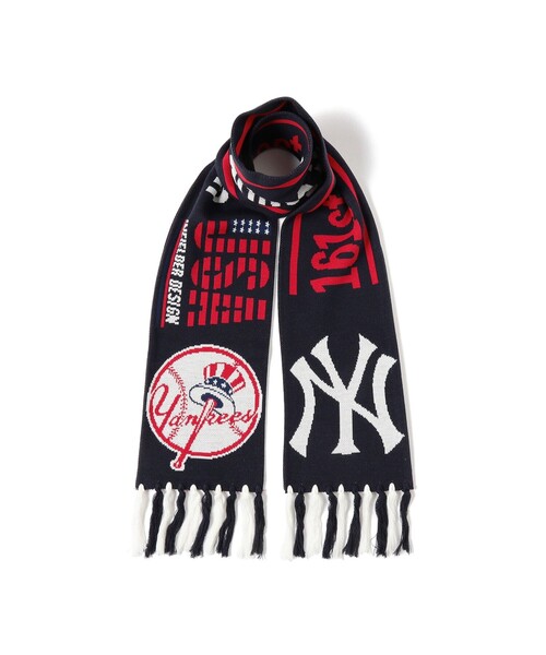 INFIELDER DESIGN(インフィールダーデザイン)の「INFIELDER DESIGN × MLB / MLB STADIUM MUFF(マフラー・メンズ・グレー/ブラック/ネイビー・ONE SIZE)」の3枚目の写真