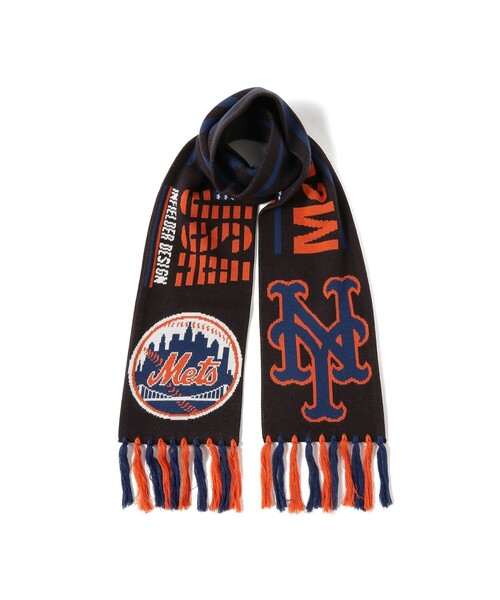 INFIELDER DESIGN(インフィールダーデザイン)の「INFIELDER DESIGN × MLB / MLB STADIUM MUFF(マフラー・メンズ・グレー/ブラック/ネイビー・ONE SIZE)」の2枚目の写真