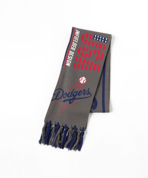 INFIELDER DESIGN(インフィールダーデザイン)の「INFIELDER DESIGN × MLB / MLB STADIUM MUFF(マフラー・メンズ・グレー/ブラック/ネイビー・ONE SIZE)」の4枚目の写真