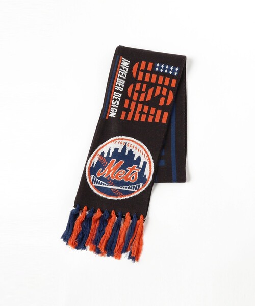 INFIELDER DESIGN(インフィールダーデザイン)の「INFIELDER DESIGN × MLB / MLB STADIUM MUFF(マフラー・メンズ・グレー/ブラック/ネイビー・ONE SIZE)」の6枚目の写真