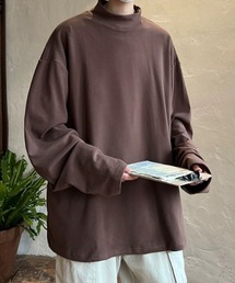 モックネックシンプルカットソー