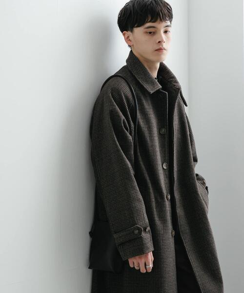 SENSE OF PLACE by URBAN RESEARCH（センスオブプレイスバイアーバンリサーチ）の「『ユニセックス』バルマカーンルーズコート（ステンカラーコート・メンズ・ブルー/ダークブラウン/ブラック/ブラウン系その他・MEDIUM/LARGE）」の4枚目の写真