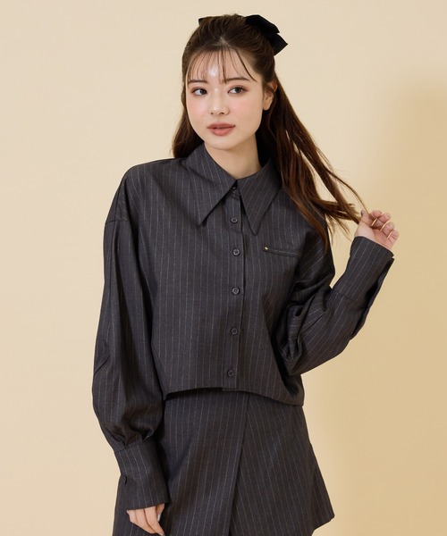 レディアゼル シャツ New arrival--- 🏷️20022411100040 ジップ刺繍シャツ ¥8,900+tax
