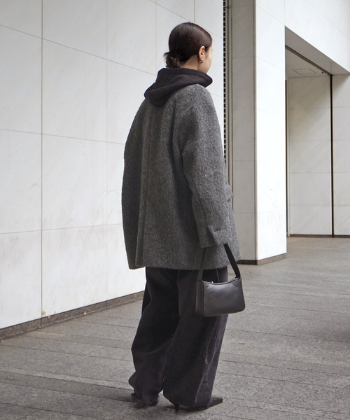 AP STUDIO（エーピーストゥディオ）の「シャギーオーバーサイズコート（その他アウター・レディース・グレー・36/38）」の4枚目の写真