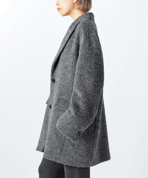 AP STUDIO（エーピーストゥディオ）の「シャギーオーバーサイズコート（その他アウター・レディース・グレー・36/38）」の6枚目の写真