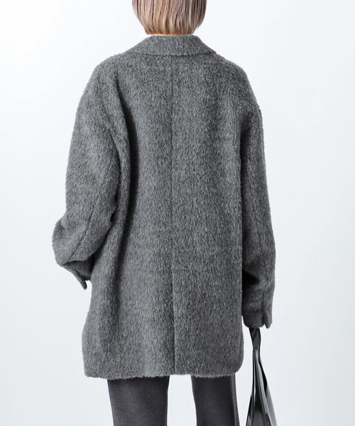 AP STUDIO（エーピーストゥディオ）の「シャギーオーバーサイズコート（その他アウター・レディース・グレー・36/38）」の7枚目の写真