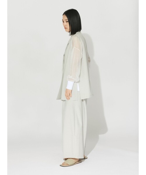 MIDIUMISOLID（ミディウミソリッド）の「MIDIUMISOLID for Ladies テーラードジレ（ベスト・レディース・チャコールグレー/ナチュラル/ブラック・FREE）」の21枚目の写真
