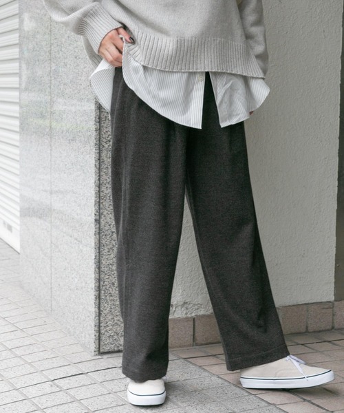 ☆今季 新品・タグ付き　FORK&SPOON　ブラッシュドパンツ　BLACK FORK&SPOON パンツ FORK＆SPOON ブラッシュドパンツ : ZOZOTOWN