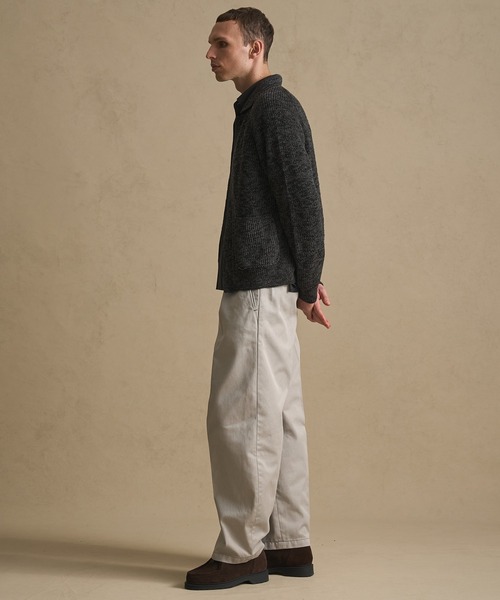 PUBLIC TOKYO（パブリックトウキョウ）の「メランジポロカーディガン（カーディガン/ボレロ・メンズ・ベージュ/ブラック・1/2）」の14枚目の写真