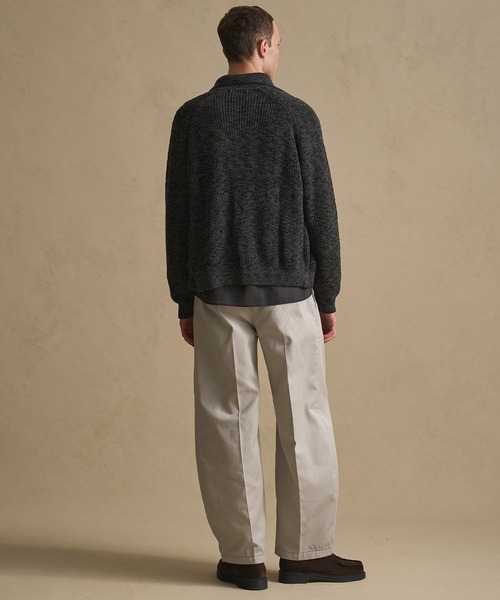 PUBLIC TOKYO（パブリックトウキョウ）の「メランジポロカーディガン（カーディガン/ボレロ・メンズ・ベージュ/ブラック・1/2）」の15枚目の写真
