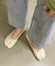 ソリッドカラー レザー調 ベーシック 足袋 パンプス