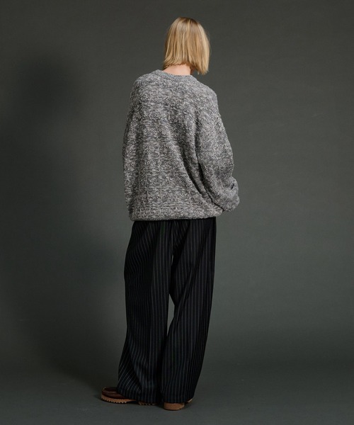 WETTEMPT(ウィテンプト)の「SLAB MELANGE CREW NECK KNIT /スラブメランジクルーネックニット(ニット/セーター・メンズ・イエロー/ブルー/グレー/オレンジ/チャコール・MEDIUM/LARGE/SMALL)」の7枚目の写真