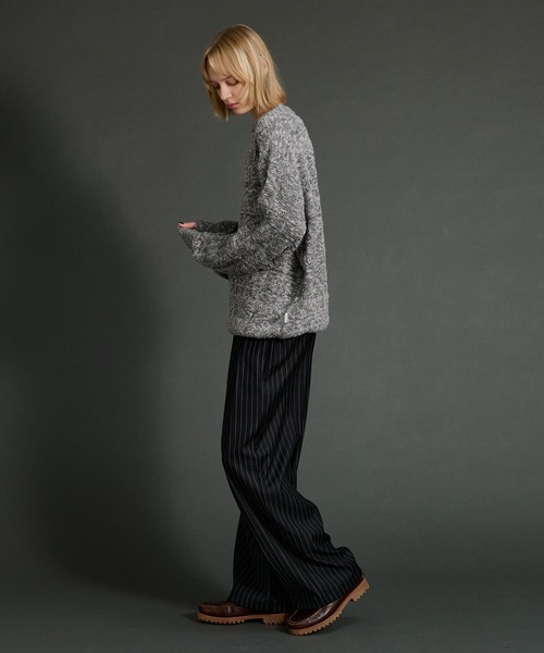 WETTEMPT(ウィテンプト)の「SLAB MELANGE CREW NECK KNIT /スラブメランジクルーネックニット(ニット/セーター・メンズ・イエロー/ブルー/グレー/オレンジ/チャコール・MEDIUM/LARGE/SMALL)」の6枚目の写真