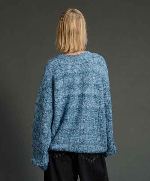 セール】SLAB MELANGE CREW NECK KNIT /スラブメランジクルーネック