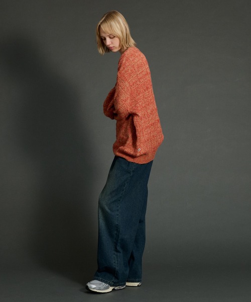 WETTEMPT(ウィテンプト)の「SLAB MELANGE CREW NECK KNIT /スラブメランジクルーネックニット(ニット/セーター・メンズ・イエロー/ブルー/グレー/オレンジ/チャコール・MEDIUM/LARGE/SMALL)」の20枚目の写真