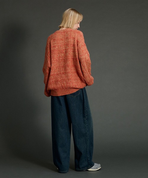 WETTEMPT(ウィテンプト)の「SLAB MELANGE CREW NECK KNIT /スラブメランジクルーネックニット(ニット/セーター・メンズ・イエロー/ブルー/グレー/オレンジ/チャコール・MEDIUM/LARGE/SMALL)」の21枚目の写真