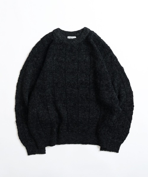 セール】SLAB MELANGE CREW NECK KNIT /スラブメランジクルーネック