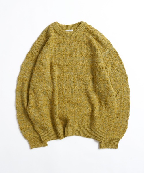 WETTEMPT(ウィテンプト)の「SLAB MELANGE CREW NECK KNIT /スラブメランジクルーネックニット(ニット/セーター・メンズ・イエロー/ブルー/グレー/オレンジ/チャコール・MEDIUM/LARGE/SMALL)」の22枚目の写真