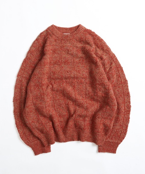 WETTEMPT(ウィテンプト)の「SLAB MELANGE CREW NECK KNIT /スラブメランジクルーネックニット(ニット/セーター・メンズ・イエロー/ブルー/グレー/オレンジ/チャコール・MEDIUM/LARGE/SMALL)」の12枚目の写真