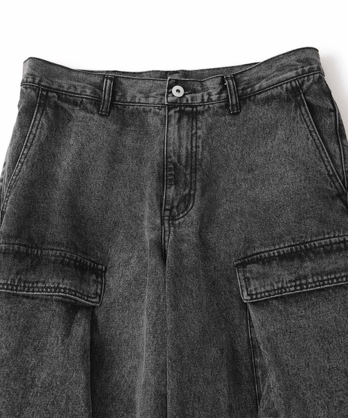 JUNRED（ジュンレッド）の「マルチポケットデニムカーゴパンツ（デニムパンツ・メンズ・ブラック/ダークブラウン・L/M/S）」の7枚目の写真