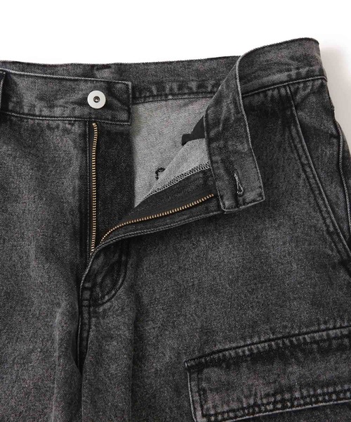 JUNRED（ジュンレッド）の「マルチポケットデニムカーゴパンツ（デニムパンツ・メンズ・ブラック/ダークブラウン・L/M/S）」の9枚目の写真