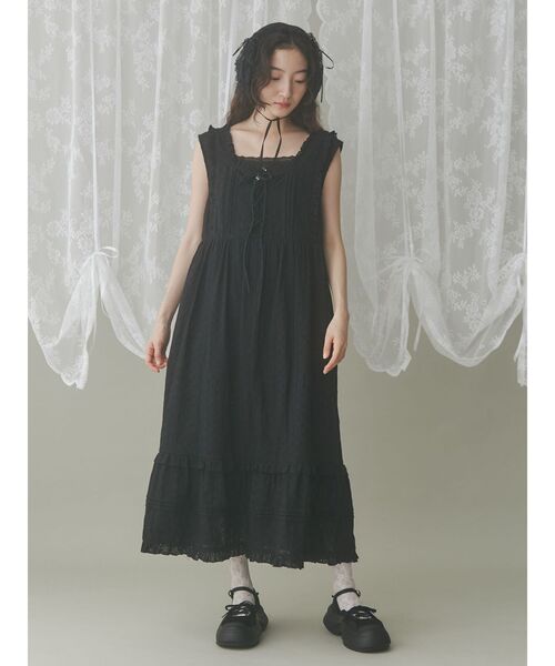 merry jenny(メリージェニー)の「ribbon lace headdress / リボンレースヘッドドレス(カチューシャ・レディース・ブラック/オフホワイト・FREE)」の13枚目の写真