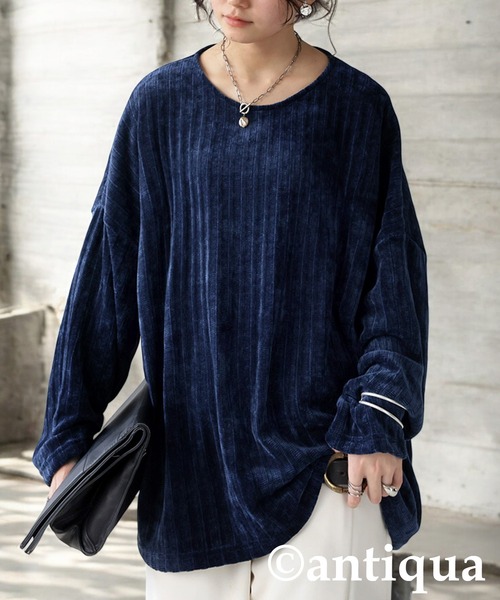 antiqua（アンティカ）の「コーデュロイニュアンストップス（その他トップス・レディース・ブルー/イエロー/ブラック・ONESIZE）」の3枚目の写真