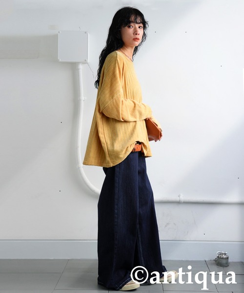 antiqua（アンティカ）の「コーデュロイニュアンストップス（その他トップス・レディース・ブルー/イエロー/ブラック・ONESIZE）」の14枚目の写真