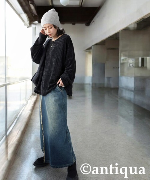 antiqua（アンティカ）の「コーデュロイニュアンストップス（その他トップス・レディース・ブルー/イエロー/ブラック・ONESIZE）」の4枚目の写真