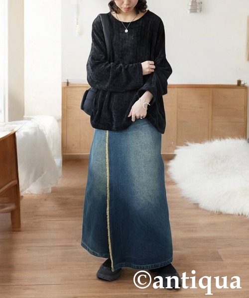 antiqua（アンティカ）の「コーデュロイニュアンストップス（その他トップス・レディース・ブルー/イエロー/ブラック・ONESIZE）」の5枚目の写真