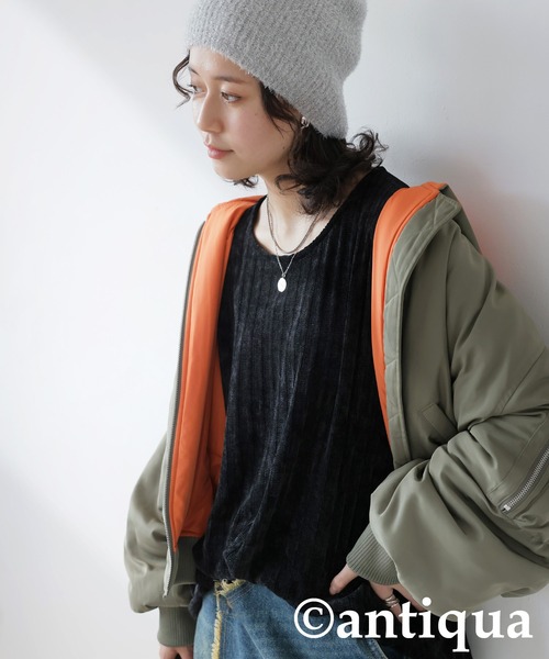 antiqua（アンティカ）の「コーデュロイニュアンストップス（その他トップス・レディース・ブルー/イエロー/ブラック・ONESIZE）」の6枚目の写真