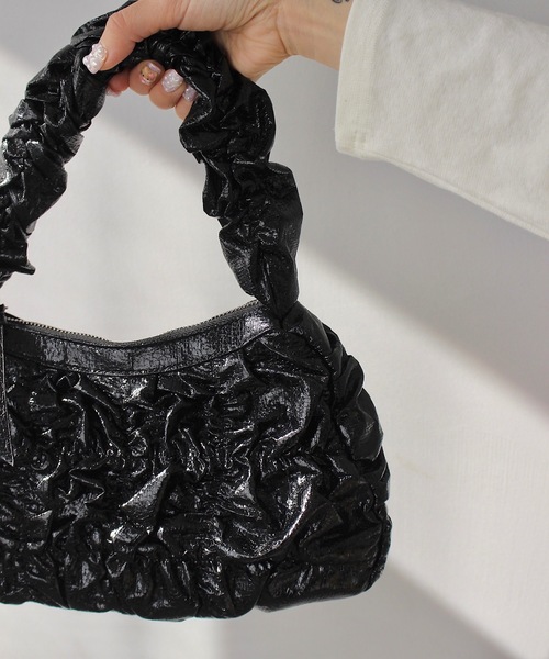 SANSeLF(サンセルフ)の「Se メタリックシャーリングバッグ【SANSeLF】 sana24a015(ハンドバッグ・レディース・ブラック/ライトグリーン/ピンク・FREE)」の6枚目の写真