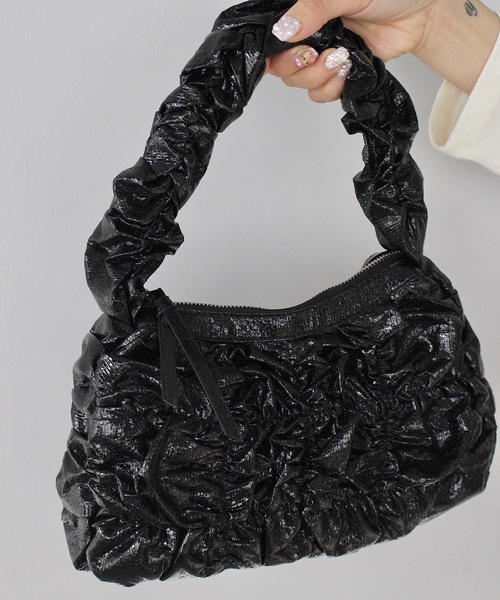 SANSeLF(サンセルフ)の「Se メタリックシャーリングバッグ【SANSeLF】 sana24a015(ハンドバッグ・レディース・ブラック/ライトグリーン/ピンク・FREE)」の8枚目の写真