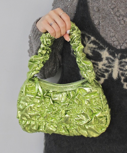 SANSeLF(サンセルフ)の「Se メタリックシャーリングバッグ【SANSeLF】 sana24a015(ハンドバッグ・レディース・ブラック/ライトグリーン/ピンク・FREE)」の15枚目の写真