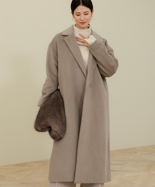 Elura エルーラ 中綿ロングコート 大きいサイズ ゆったり XL