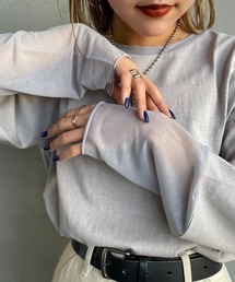 nenom（ネノム）の「[nenom ネノム] 袖チュール切り替え シアートップス（Tシャツ/カットソー）」