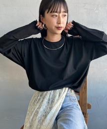 nenom（ネノム）の「[nenom ネノム] 袖チュール切り替え シアートップス【追加】（Tシャツ/カットソー）」