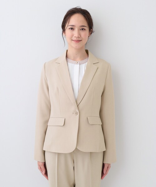 DRESKIP(ドレスキップ)の「【S-LL/セットアップ可/通勤/セレモニー】テーラードジャケット(テーラードジャケット・レディース・ベージュ/グレー/ブラック・04/03/02/01)」の14枚目の写真
