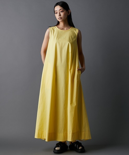 GEVS.(ジェイヴィス)の「綿100%ノースリーブAラインマキシワンピース<大きいサイズ有>GEVS.(ワンピース・レディース・オレンジ/ブラック/ターコイズブルー/パープル/イエロー・3L/LL/L/M/5L/4L)」の4枚目の写真