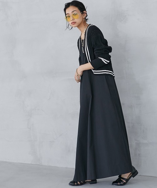 GEVS.(ジェイヴィス)の「綿100%ノースリーブAラインマキシワンピース<大きいサイズ有>GEVS.(ワンピース・レディース・オレンジ/ブラック/ターコイズブルー/パープル/イエロー・3L/LL/L/M/5L/4L)」の22枚目の写真