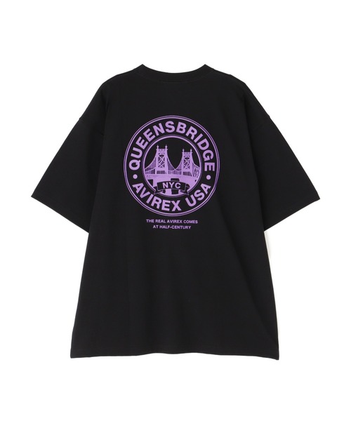 AVIREX(アヴィレックス)の「CIRCLE LOGO T-SHIRT "QUEENS BRIDGE" / サークルロゴ 半袖Tシャツ / AVIREX / アヴィレックス(Tシャツ/カットソー・メンズ・ホワイト/ブラック/ブルーグレー・MEDIUM/LARGE/X-LARGE/XX-LARGE)」の7枚目の写真