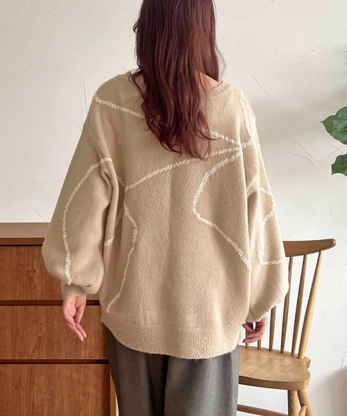 apres jour clair（アプレジュールクレア）の「【apres jour clair】ニュアンスライン柄ニット【ZOZOTOWN限定アイテム】（ニット/セーター・レディース・ベージュ系その他/イエロー系その他/ブラウン系その他・X-LARGE/フリー）」の17枚目の写真