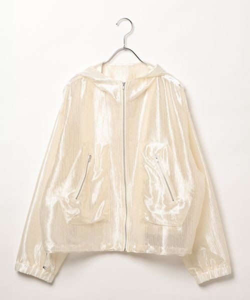 PAGEBOY（ページボーイ）の「シャイニーシアーブルゾン（ブルゾン・レディース・オフホワイト/ブラック・FREE）」の14枚目の写真