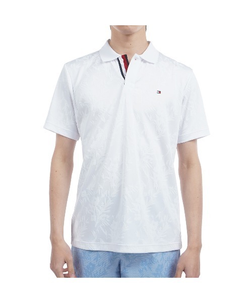 TOMMY HILFIGER GOLF（トミー ヒルフィガー ゴルフ）の「ﾘｰﾌｼﾞｬｶﾞｰﾄﾞ 半袖ﾎﾟﾛｼｬﾂ（ポロシャツ・メンズ・ホワイト/グリーン/ネイビー/ライトブルー・L/M/LL/3L）」の3枚目の写真