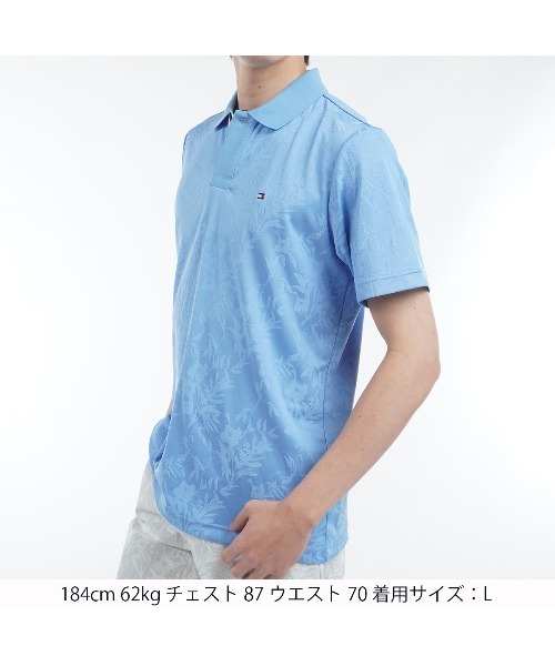 TOMMY HILFIGER GOLF（トミー ヒルフィガー ゴルフ）の「ﾘｰﾌｼﾞｬｶﾞｰﾄﾞ 半袖ﾎﾟﾛｼｬﾂ（ポロシャツ・メンズ・ホワイト/グリーン/ネイビー/ライトブルー・L/M/LL/3L）」の9枚目の写真