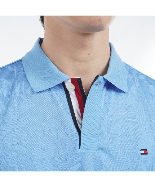 TOMMY HILFIGER GOLF（トミー ヒルフィガー ゴルフ）の「ﾘｰﾌｼﾞｬｶﾞｰﾄﾞ 半袖ﾎﾟﾛｼｬﾂ（ポロシャツ・メンズ・ホワイト/グリーン/ネイビー/ライトブルー・L/M/LL/3L）」の14枚目の写真