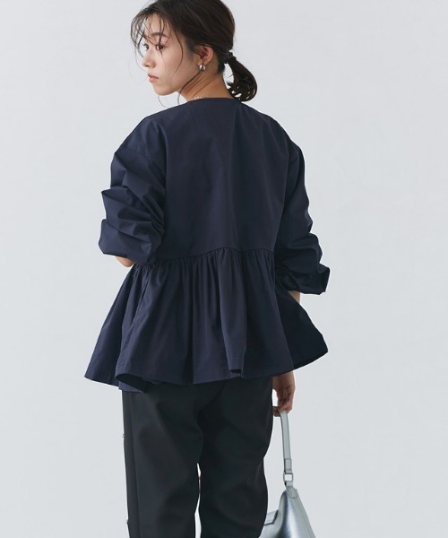 Pierrot（ピエロ）の「ヘムフレアノーカラーブルゾン（ブルゾン）」 - WEAR