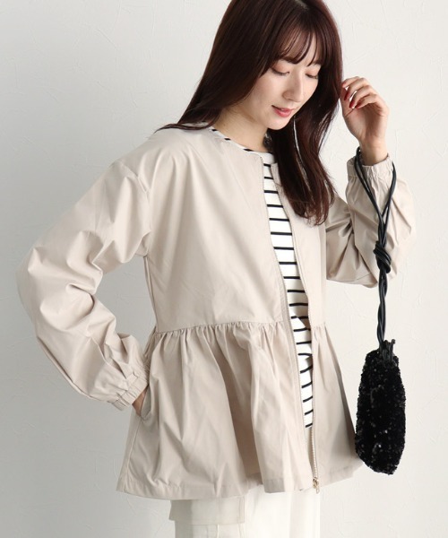 セール】ヘムフレアノーカラーブルゾン（ブルゾン）｜Pierrot（ピエロ